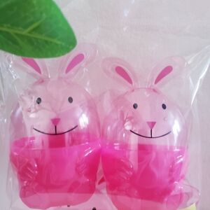 Transparent Bunny , Chick NEW IN PACKAGE Filler Eggs - Pink O/S
